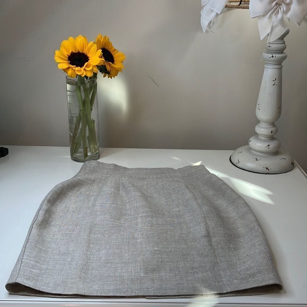 TEAMCHE’’ NY 10 100% Linen Fully Lined Skirt